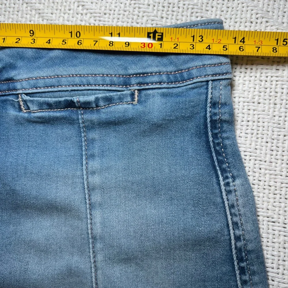 We The Free People Womens Blue Denim High Rise Exposed Zip Shorts Size 27